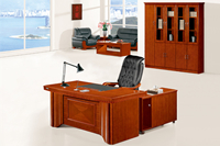 采購實(shí)木貼皮辦公桌，首選鴻業(yè)D3018油漆大班桌