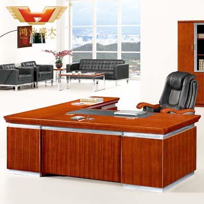 油漆實木老板臺 環(huán)保實木辦公桌HY-D5324