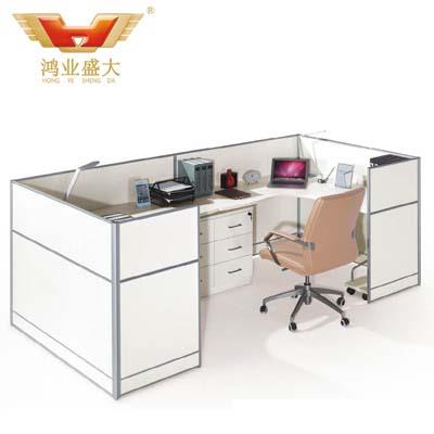 時(shí)尚簡潔2人辦公桌 組合屏風(fēng)隔斷HY-P12