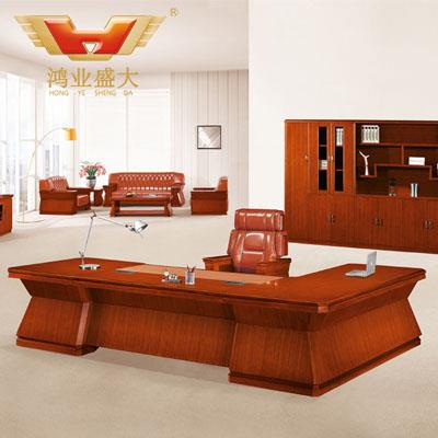 泰柚木貼皮辦公桌 簡易時尚大班臺HY-D0032